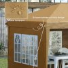 Outsunny 3 x 6m Garden Pop Up Gazebo, Height Adjustable Marquee Party Tent with Sidewalls, Storage Bag, Khaki