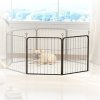 PawHut Dog Pen, 2 Panel Puppy Pen, Portable, Detachable, For Small Dogs, 60cm Tall, Black