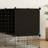 PawHut Rabbit Run, Pet Playpen, Small Animal Cage Enclosure, C&C Cage with Elevated Huts, 31 Panels, for Guinea Pigs, Hedgehogs, for Indoor Use
