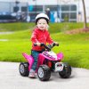 AIYAPLAY Honda Licensed Kids Electric Quad Bike, 6V Ride On Car ATV Toy, with LED Light, Horn, for 1.5-3 Years, Pink