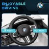 AIYAPLAY BMW M4 Licensed Electric Car for Kids, 12V Kids Electric Ride on with Remote Control, Suspension, Music, Horn, LED Lights, for Ages 3-5 Years, White