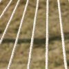 Outsunny Double Cotton Hammock Camping Swing Outdoor Garden Beach Stripe Hanging Bed with Pillow, 188 x 140 cm, 180 KG Capacity, Red