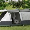 Outsunny 3-4 Man Camping Tent, Tunnel Tent with Bedroom, Living Room and Porch, 2000mm Waterproof, Portable with Bag, for Fishing Hiking Festival, Green