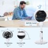 HOMCOM 9'' Air Circulator Fan 3 Speed 3 Mode, 70° Oscillation 90° Vertical Tilt, Remote Controller, for Living Room, Bedroom, Office, Black and White