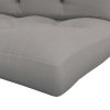 Outsunny 2 Seater Outdoor Seat Cushions Back Cushion for Pallet, Water Repellent Seat Pads, Light Grey