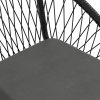 Outsunny 3 Pieces Rattan Bistro Set, Wicker Garden Furniture Set with Round Metal Top Coffee Table and Chairs, Washable Cushions for Outdoor, Patio, Balcony, Black