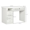 HOMCOM Computer Desk, Home Office Desk with Lockable Drawer, Storage Shelf for Study Bedroom, 110 x 50 x 76 cm