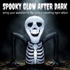 Outsunny 140 cm Inflatable Ground Crawling Skeleton, Scary Halloween Decoration, Blow Up Decoration with Built-in LED Lights for Garden Indoor Outdoor Decor