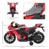 HOMCOM Honda Licensed 6V Kids Electric Motorbike Ride On Motorcycle Vehicle w/ Headlights, Music, Training Wheels, for Ages 3-5 Years Red