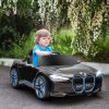 HOMCOM BMW i4 Licensed 12V Electric Car for Kids, Kids Electric Ride-on with Remote Control, Suspension Wheels, Music, Horn, Lights, MP3 Slot, Portable Battery, for Ages 3-6 Years - Black