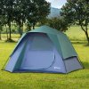 Outsunny 3-4 Person Pop-Up Camping Tent Hiking Family Travel Shelter Portable Double Layer Automatic Outdoor Olive Green