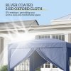 Outsunny 3 x 3(m) Pop Up Gazebo, Water and UV Resistant Party Tent Camping Canopy Marquee with Carry Bag, Blue