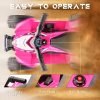AIYAPLAY Honda Licensed Kids Electric Quad Bike, 6V Ride On Car ATV Toy, with LED Light, Horn, for 1.5-3 Years, Pink