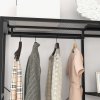 HOMCOM Coat Rack with Shoe Storage, 170cm Free Standing Hall Tree with Hanging Rail and Storage Shelves, 2-In-1 Coat Stand for Hallway, Entryway, Bedroom, Black