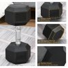 HOMCOM 15KG Single Rubber Hex Dumbbell Portable Hand Weights Dumbbell for Home Gym Workout Fitness