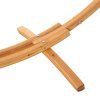 Outsunny 3(m) Wooden Hammock Stand, 1 Person Hammock Frame with Chain and Safety Buckles, Pine Wood Arc Stand for Garden, Patio, Outdoor and Indoor, Natural