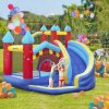 Outsunny 4 In 1 Kids Bouncy Castle, Large Inflatable House w/ Trampoline, Slide, Water Pool, Climbing Wall, Includes Blower, Bag, Ages 3-8 Years, 2.9 x 2.7 x 2.3m