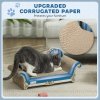PawHut Cat Scratcher, 2-in-1 Cat Scratching Board with Catnip, Cardboard Lounge for Indoor Cats