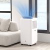 HOMCOM 12000 BTU Portable Air Conditioner, 5 in 1 Air Conditioning Unit, Dehumidifier with Remote, LED Display, 2 Speeds, 24H Timer, Child Lock, Window Venting Kit, 35m², A Energy Efficiency