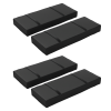 Outsunny Parasol Weights Set of 4, Parasol Base Weights Bags, 25kg Fillable Sandbag Weights with Handles, Cantilever Umbrella Base Weights, Black