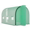 Outsunny 3 x 2(m) Walk-in Polytunnel Greenhouse with Upgraded Structure, 2 Hinged Doors, 6 Mesh Windows, Tunnel Warm House Tent with UV-resistant PE Cover, Green
