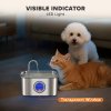 PawHut Cat Water Fountain for Drinking, 3.2L Stainless Steel Cat Fountain, Ultra-Silent, Automatic, Visible Water-Level, for Kittens, Dogs and Other Pets