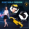 HOMCOM Lamborghini Aventador Licensed Kids' Electric Ride-on with Remote Control, 12V Powered Electric Car for Kids with Butterfly Doors, Auxiliary wheels, Music, Horn, Suspension - Yellow