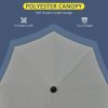 Outsunny 2m Half Parasol Market Umbrella Garden Balcony Parasol with Crank Handle, Cross Base, Double-Sided Canopy, Dark Grey