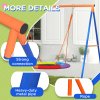 Outsunny Kids Swing Set, Garden Nest Swing with A-Frame Structure,for Outdoor Use - Multicoloured