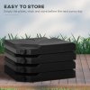 Outsunny Set of 4 Parasol Base Stand Weights for Banana Hanging Cantilever Umbrella, 56kg Water or 72kg Sand Filled, Up to 84kg with Water/Sand Combo Filling, Black