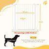 PawHut Dog Gate Wide Stair Gate w/ Door Pressure Fit Pets Barrier for Doorway, Hallway, 76H x 75-85W cm - White