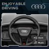 AIYAPLAY Audi Q8 E-tron Licensed Electric Car for Kids, 12V Electric Ride on Sportback Design with Remote Control, 4 Suspension Wheels, LED Headlights, Music, Horn, for Ages 3-4 - Grey