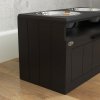 PawHut Raised Dog Bowl, Elevated Pet Bowls with Slow Feeder, Two Stainless Steel Bowls, Drawer, for Large & Extra Large Dogs, Black
