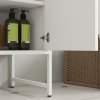 HOMCOM Under Sink Bathroom Cabinet, Freestanding Under Sink Cabinet with Soft-Close Doors and Adjustable Shelf for Basin without or with Pedestal