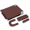 Outsunny Outdoor Folding Sun Lounger with Face Hole, 4 Level Adjustable Backrest Reclining Garden Lounger, Garden Recliner Sunbed with 600 D Oxford Cloth Seat and Pillow for Beach, Brown