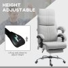 Vinsetto Office Chair with 4-point Vibration Massage and Heat, PU Leather High Back Recliner Desk Chair with Adjustable Height, Armrest, Footrest, Swivel Computer Chair for Home, Light Grey