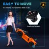 AIYAPLAY Lamborghini Revuelto Licensed Electric Car for Kids with Butterfly Doors, 12V Kids Electric Ride On with Suspension, Remote Control, LED Lights, Horn, USB, MP3 for 3-5 Years, Orange