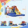 AIYAPLAY Bouncy Castle for Children with Water Slide, Splashing Pool, Water Gun, Jumping Area, 5 in 1 Inflatable Bounce House with 550W High Power Blower, for Outdoor Indoor, 360 x 250 x 195 cm