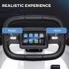 HOMCOM Kids Bumper Car 360° Rotation Spin Waltzer Car 6V Electric Ride On Car with 2 Speeds, Music, Lights for 18-48 Months - White