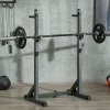 SPORTNOW Heavy-Duty Squat Rack, Adjustable Barbell Rack with Dip Station, Multi-Function Weight Lifting, for Home, Gym, Max Load 150kg - Black