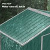 Outsunny 6.5ft x 3.5ft Garden Storage Shed, Large Metal Shed for Outdoor Storage with Double Sliding Doors and 4 Vents, Green