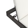 Outsunny PE Rattan Sun Loungers Set of 2, Five-level Adjustable Recliner Chairs w/ Soft Padded Cushion for Patio, Garden, Mixed Brown