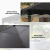 Outsunny 3x3(m) Pop Up Gazebo, Foldable Party Tent with Wave Edge and Carry Bag, Height Adjustable Festival Camping Canopy for Garden Outdoor, Black