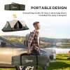 Outsunny 2 Bedroom Camping Tent for 6-8 Man, Large Family Tent with 2000mm Waterproof Rainfly and Screen Panels, Portable with Bag, for Fishing Hiking Festival, Dark Green