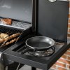 Outsunny 3+1 Gas Burner Grill, 11.5 kW Propane Gas Barbecue BBQ Grill with Wheels, Warming Rack, Shelves, Thermometer, Bottle Opener, Black