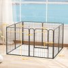 PawHut Dog Pen, 8 Panel Puppy Pen, Steel Dog Playpen, for Medium Breeds, 80cm Tall, Black