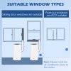 HOMCOM 12000 BTU Portable Air Conditioner, 5 in 1 Air Conditioning Unit, Dehumidifier with Remote, LED Display, 2 Speeds, 24H Timer, Child Lock, Window Venting Kit, 35m², A Energy Efficiency