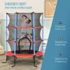 HOMCOM 6FT Kids Trampoline for Toddlers with Safety Net Enclosure Outdoor Indoor for Age 3-10 Years, Blue