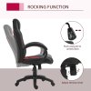 Vinsetto Gaming Chair Faux Leather Swivel Computer Racing Gamer Desk Chair for Home Office with Wheels, Red