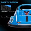 AIYAPLAY Angry Bird Licensed 12V Kids Bumper Car, 360 Rotation Waltzer Car with Joysticks, Remote Control, Music USB LED Lights, for 3-5 Years Old - Blue